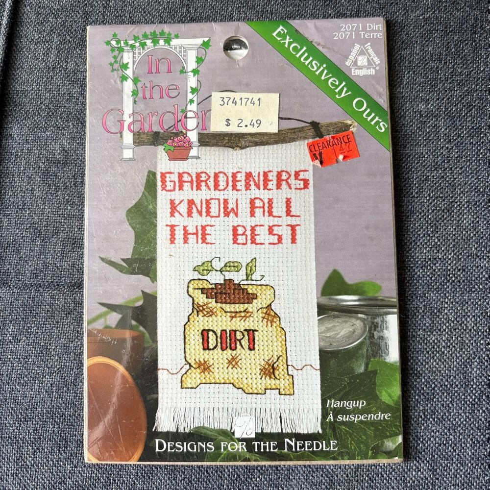 In The Garden Vintage Counted Cross Stitch Kit by Designs For The Needle - 1996